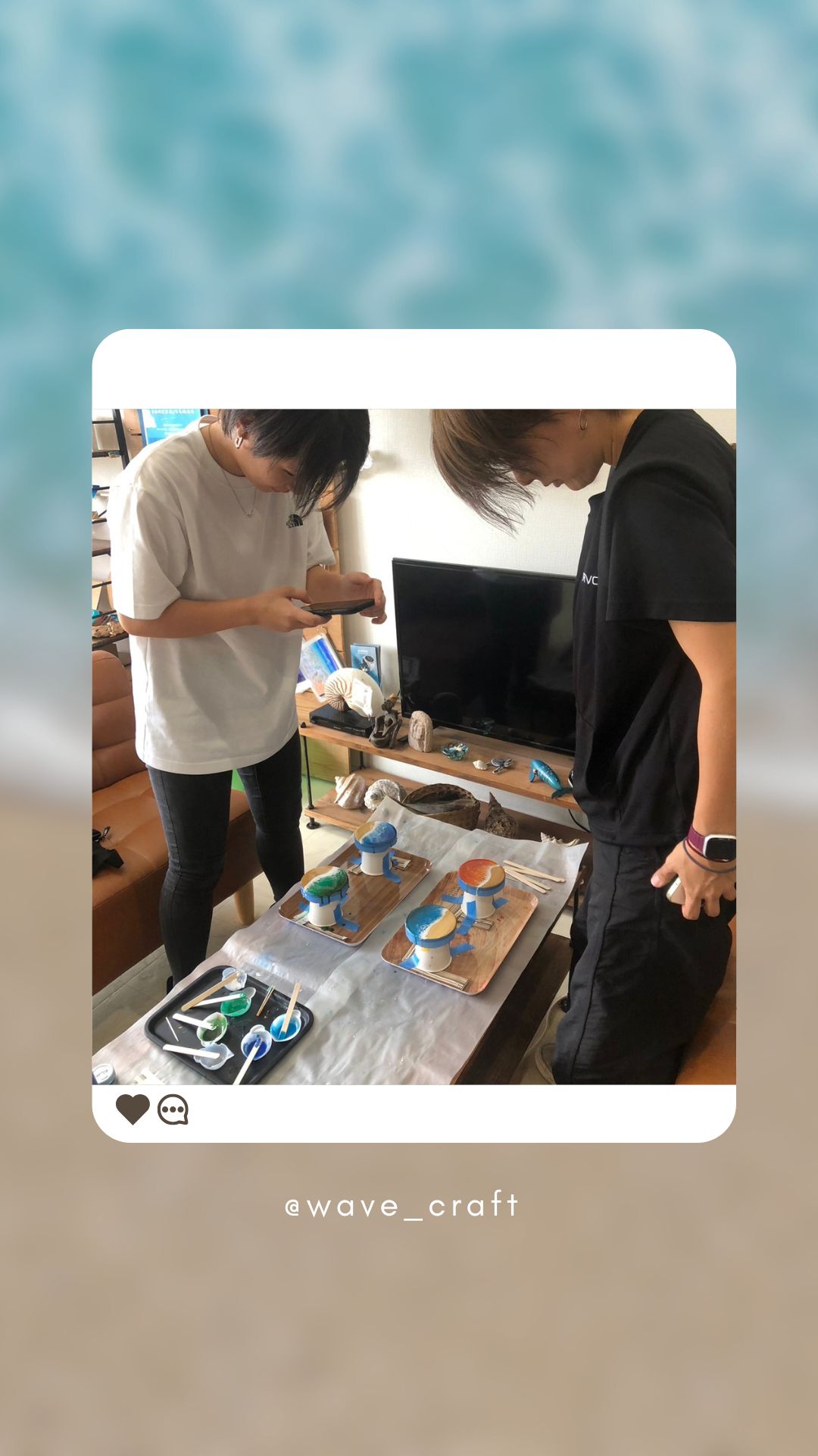 【オーシャンレジンアートワークショップ】